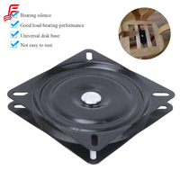 Placa Giratoria de Hierro para Muebles de 360 Grados, Placa Giratoria Cuadrada con Rodamientos Completos para Sofá