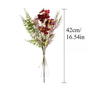 Fait à la main haut <span class=keywords><strong>rire</strong></span> Bouquet fleurs décoration de la maison tenture murale pour Noël Thanksgiving Graduation et Saint Valentin - Product Image 5