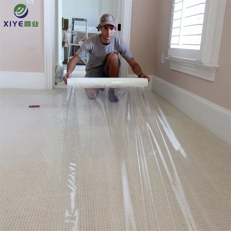 Moda tendenza nuovo materiale pe prevenzione polvere pellicola di plastica protettiva per tappeto soggiorno