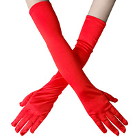 Gants de mariée longs en velours coloré pour femme, pour costume d'Halloween - Gants de bal rétro des années 1920