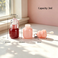 Großhandel 3ml Schlüsselanhänger Lippenöl-Verpackung, individuell anpassbar, ABS mit großem Applikator, nachfüllbarer leerer Lipgloss-Behälter, tragbare Lipgloss-Tube