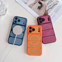 Coque de téléphone de luxe rafraîchissante et respirante à dissipation thermique pour iPhone 18 Pro Max, étui magnétique en TPU PC pour iPhone 17 16 15