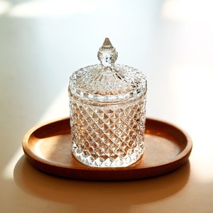 Bán Buôn Sang Trọng Vòng Glass Kẹo Lưu Trữ Quà Tặng <span class=keywords><strong>Jar</strong></span> Đầy Màu Sắc Rõ Ràng Nến Thủy Tinh <span class=keywords><strong>Jar</strong></span> Với Nắp - Product Image 1