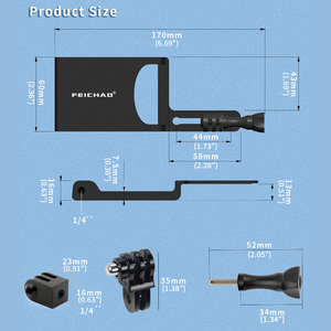 Placa de Montaje para <span class=keywords><strong>GoPro</strong></span> Hero 13 12 <span class=keywords><strong>11</strong></span>, Accesorio para Cámaras de Acción, Adaptador para <span class=keywords><strong>Gimbal</strong></span> DJI Moza Feiyu Zhiyun - Product Image 6