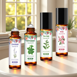 Bán Buôn Hương Liệu Các Loại Dầu 100% Tinh Khiết Tinh Dầu Cuộn Trên 10Ml Thiết Lập Hoa Oải Hương Bạc Hà Tăng Trà Cây Dầu Cho Massage - Product Image 1