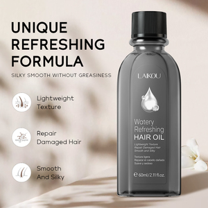 LAIKOU Huile Capillaire Réparatrice Hydratante Lissante pour Cheveux Secs et Pointes Fourchues 60ml à l'Huile d'Argan du Maroc, Effet Rafraîchissant et Réparateur - Product Image 3