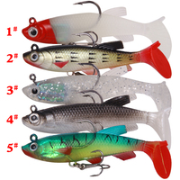 Leurre de pêche hélice queue leurre de pêche souple 85mm/13g appât en Gel de silice artificiel avec crochets