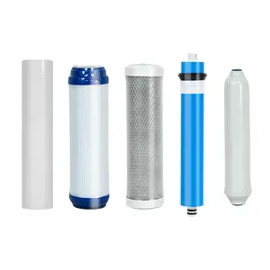 pp filter cotton UDF granular carbon CTO compressed carbon RO reverse osmosis membrane coconut carbon 5 in 1 filter set