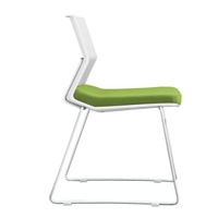 Chaise de conférence empilable ergonomique intelligente robuste GS-1763 sans accoudoirs en plastique avec base cantilever pour la maison, le bureau, l'école et la salle à manger