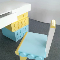 Ensemble table et chaise d'étude pour enfants en MDF, style minimaliste moderne, personnalisable, avec rangement, pour appartement et villa, meubles de chambre