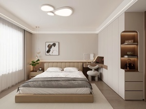 Meubles de chambre à coucher modernes sur mesure, armoire, <span class=keywords><strong>lit</strong></span>, bureau, ensemble de chambre à coucher en bois avec design intégré - Product Image 5