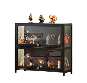 Meuble de <span class=keywords><strong>rangement</strong></span> multifonctionnel en bambou pour figurines et jouets, armoire à quatre niveaux pour salon et usage domestique - Product Image 2
