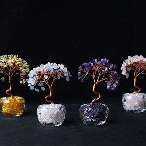 自然なUSBナイトライト彫刻クリスタルラッキーツリーフォーチュンツリー砂利ランプベッドサイド装飾愛をテーマにした室内装飾 - Product Image 4