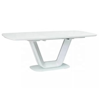 Table à manger en pierre frittée de qualité supérieure, non poreuse, résistante à la chaleur, pour villa et restaurant