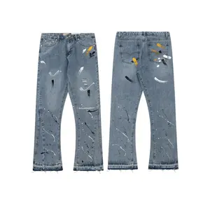LH mens baggy pants loose pants men ripped china factory wholesale made high quality plain street cotton jeans pants for men