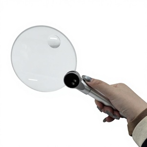 مكبر جيب محمول قابل للطي مع ضوءين LED وعدسة زجاجية 130 مم وإطار معدني عالي الجودة لقراءة الكتب - Product Image 3