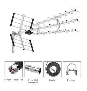 HDTV Có Độ Lợi Cao Trên Không 470-862MHz Ăng Ten Kỹ Thuậ<span class=keywords><strong>t</strong></span> Số <span class=keywords><strong>T</strong></span>ầm Xa UHF Yagi Ngoài Trời 1000 Dặm Ăng-ten TV Để Truyền Cáp TV - Product Image 2