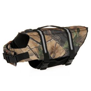 Jaket rompi pelampung binatang piaraan baju renang anjing bergaris reflektif kamuflase kualitas tinggi - Product Image 2