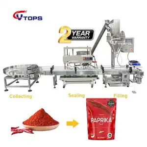100g 200g 300g 400g 500g Flour Dosing Filling Seaing Machine Mini Sugar Salt Auger Filler Machine Garlic Powder Packing Machine