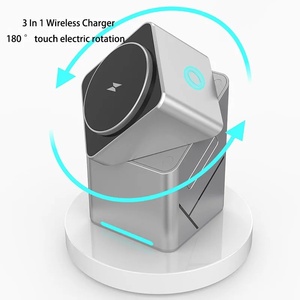 Innovador <span class=keywords><strong>Cargador</strong></span> Inalámbrico Magnético 3 en 1 Plegable Automático de 15W para <span class=keywords><strong>Apple</strong></span> Watch, iPhone 16 Pro Max, 15, 14, 13 y Airpods - Product Image 3