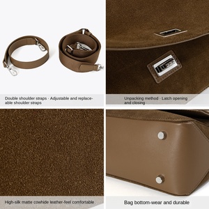 Bolso Bandolera de Cuero Genuino <span class=keywords><strong>ZAMO</strong></span> 2025, Diseño de Lujo Ligero, Piel Vacuna, Exclusivo - Product Image 4