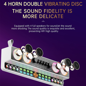 Livraison directe X5 mélangeur de carte audio 2023 nouveau mélangeur audio carte son haut-parleur BT machine intégrée avec changeur de voix batterie - Product Image 6