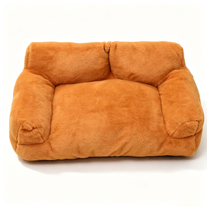 Soft Plush <b>Dog</b> Bed Rectangle Pink Faux Fur Pet <b>Sofa</b> Indoor All Seasons Removable Washable Cute Style - Product Image 5