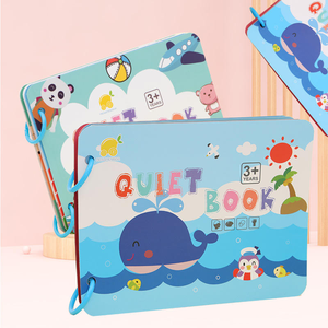 Libro Sensoriale Montessori per Bambini, Libro Educativo Illustrato <span class=keywords><strong>con</strong></span> Puzzle di Abbinamento Animali e <span class=keywords><strong>Numeri</strong></span>, Materiale Ecologico - Product Image 1