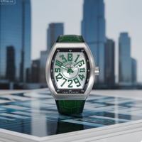 Montre de luxe sport automatique mécanique lumineuse étanche avec cadran en cristal saphir et aiguilles arabes en acier inoxydable