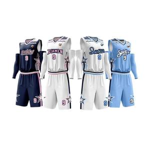 Ensemble de maillots de basket-ball personnalisés avec logo, motifs et numéros pour enfants, enfants, hommes, respirant, grande taille, séchage rapide - Product Image 1