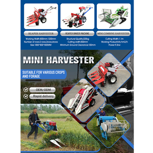 Cosechadora Combinada Mini Autopropulsada Tipo Oruga para Arroz, Trigo, Cereales y Olivas, de Alta Productividad para <span class=keywords><strong>Montaña</strong></span> - Product Image 4