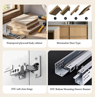 Ensemble de meubles de cuisine japonais haut de gamme modernes et personnalisés en aggloméré mélaminé de style scandinave – Tous les ensembles disponibles