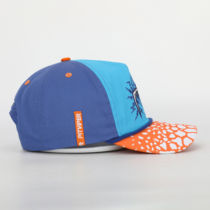 Custom High Quality 5 Panel <strong>Unstructured</strong> Embroidery Logo Cotton Rope <strong>Curved</strong> Brim Double Snap Back Sport Cap Dad Baseball <strong>Hat</strong> - Product Image 4