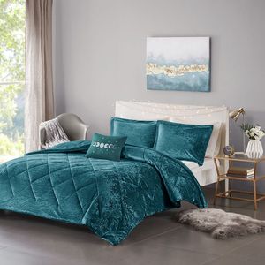DB velours couette ensemble 8 pièces roi reine taille rayé imprimé Polyester remplissage hiver noël maison mariage personnalisable - Product Image 1