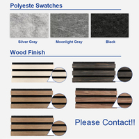 Panneau acoustique flexible en bois DAYIN, lattes en MDF, feutre PET