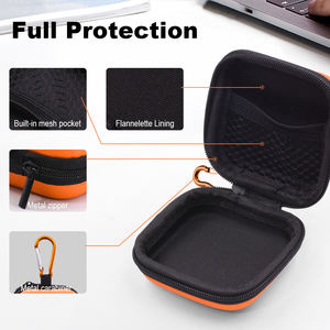 Heißer Verkauf OEM Tragbare <span class=keywords><strong>EVA</strong></span> Kopfhörerhülle Wasserdichte <span class=keywords><strong>EVA</strong></span> Datenkabeltasche Hochwertige Quadratische Ohrhörer-Hülle mit Karabiner - Product Image 5