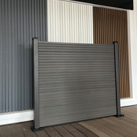 Panneau de clôture de jardin en WPC, panneau de clôture extérieur en composite bois-plastique pour projets de clôture décorative de cours d'appartements