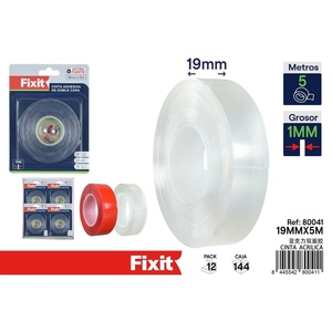 Nastro acrilico Extra resistente su due lati 1mm * 19mm * 5m-materiale adesivo - Product Image 1