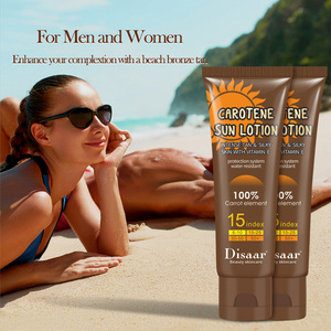 Dissar Body SPF 15 organic carrot beach tanning sunless lotion for bronze and gold leather - Product Image 2
