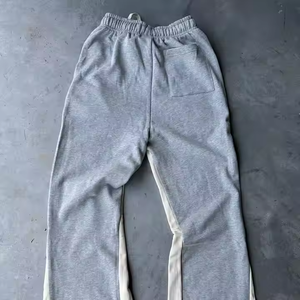 <span class=keywords><strong>Pantaloni</strong></span> da <span class=keywords><strong>Jogger</strong></span> <span class=keywords><strong>bianchi</strong></span> grigi personalizzati 100% cotone Terry High Street <span class=keywords><strong>pantaloni</strong></span> della tuta a gamba larga con stampa Casual a vita media - Product Image 5