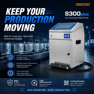 Machine de codage à jet d'encre continu DOCOD S300plus, imprimante CIJ pour l'impression de codes de lots et de numéros de série sur les emballages chimiques - Product Image 2
