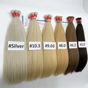 En stock, mèches de cheveux humains vierges naturels lisses, en vrac, plusieurs couleurs - Product Image 6