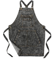 Tablier d'artiste sans manches en denim de coton avec logo personnalisé, poches et bretelles croisées réglables pour le nettoyage – Fournisseur direct usine