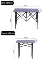 Table pliante légère pour le camping, table portable d'extérieur, table et chaise robustes en alliage d'aluminium, kit table et chaise pliantes