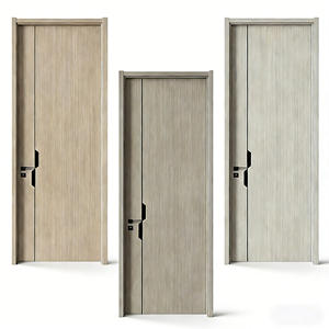 Porte Interne in Legno dal Design Semplice, Porte a Filo per Camere, Moderne Porte a Battente per Appartamenti - Product Image 1