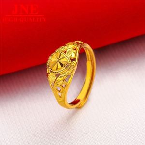 Nouvelle bague en laiton plaqué or 24 carats pour femme, motif rose, vente en gros, collection 2021 - Product Image 4