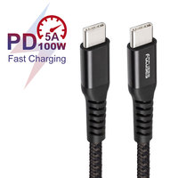 Câble USB Type-C vers USB-A en nylon tressé avec alliage d'aluminium pour téléphone portable et ordinateur, charge rapide 3A, vente en gros