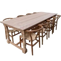 Table à manger rustique en pin massif de 72 pouces, pliable, pour la maison, l'hôtel, l'hôpital ou le parc