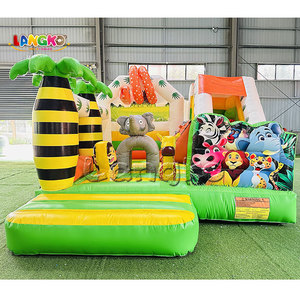 <span class=keywords><strong>Castillo</strong></span> Inflable Comercial de PVC para Niños, Modelo Backyard Safari Hpfburg Air Castle, Juegos Inflables - Product Image 1