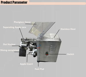 Machine à peler et à retirer le noyau des pommes, petite machine à peler les fruits, machine à retirer le noyau des pommes en acier inoxydable - Product Image 4